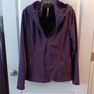 90 Degree By Reflex Deep Purple Jacket, Fuzzy And Warm, Large